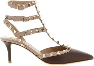 Valentino Garavani Rockstud Pumps - Dames - Pumps - Bruin - 36 1/2 EU - Leer - Schoenen