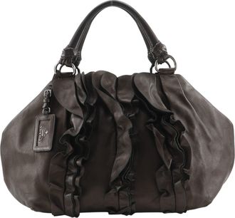 Prada Brown Leather Tote Bag (Pre-Owned)
