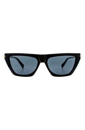 AllSaints Minka 54mm Cat Eye Sunglasses in Gloss Black at Nordstrom Rack
