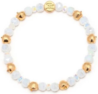 Little Words Project All Over Apple Stacker Beaded Bracelet in White at Nordstrom, Size Small