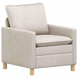 vidaXL Sof&aacute; Crema 76 X 81 X 87,5 Cm Poli&eacute;ster Vidaxl