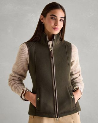 Joules Fairbourne Womens Gilet - Khaki - Size 8 UK