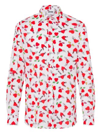Moschino heart-print shirt - White