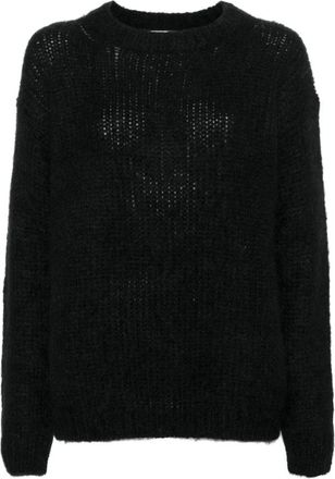 P.A.R.O.S.H. Zwarte Trui Maglia - Dames - Ronde hals truien - Zwart - XS - Wol - Truien & Vesten