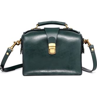 OLD TREND Doctor Transport Leather Satchel in Teal at Nordstrom Rack