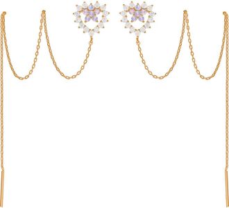 Girls Crew Heartstring Cubic Zirconia Threader Earrings in Gold at Nordstrom