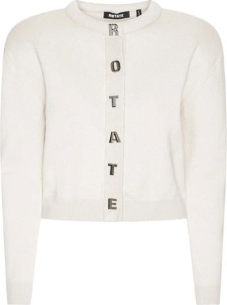 Rotate Rotate Birger Christensen - Cardigan met ronde hals - Dames - Truien - Beige - Maat: XS Katoen