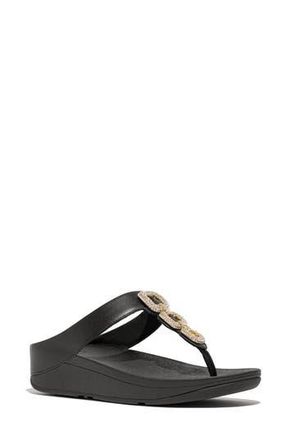 FitFlop Fino Platform Wedge Flip Flop in Black at Nordstrom Rack, Size 11