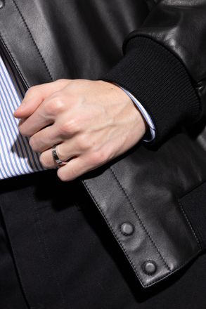 Fendi Ring With Logo, Mens, Silver