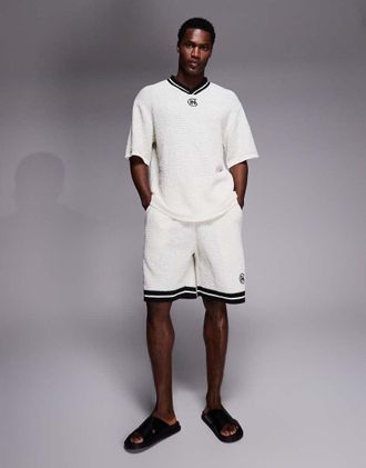 Good For Nothing Pantaloncini in maglia bianco sporco in coordinato