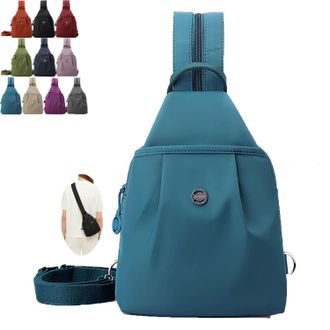 Generic 2026 Premium 3 in 1 Anti-Theft Travel Tote Bag Fashion Oxford Cloth Casual Backpack Women Messenger Sling Crossbody Chest Bag (Blue)