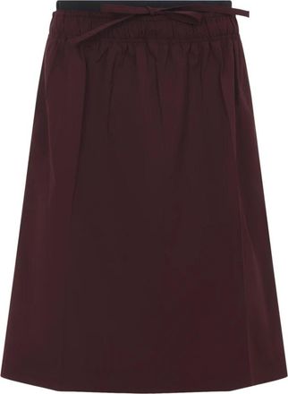 Prada Midi Skirts, female, Brown, Size: S Polyester Midi Skirt