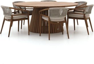 Bellagio la vita attrattiva Bellagio Brasimone/Santa Severina &oslash;180cm dining tuinset 7-delig stapelbaar