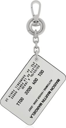 Maison Margiela Accessoires, unisex, Wit, ONE Size, Leer, Sleutelhanger met leren riem