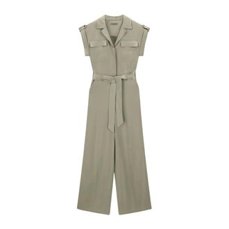 Guess Dames, Jumpsuits & Playsuits, Groen, Maat: L Satijn