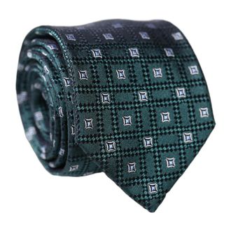 Dolce & Gabbana Ties, male, Green, Size: ONE SIZE Patterned Silk Adjustable Necktie