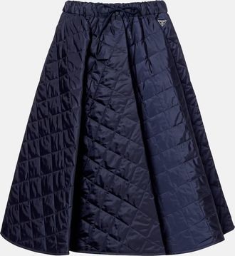 Prada Re-Nylon quilted midi skirt