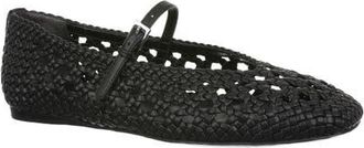 Nordstrom Maren Woven Mary Jane Flat in Black at Nordstrom, Size 6.5