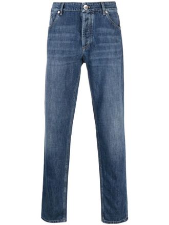 Brunello Cucinelli Blue Slim Mid Rise Jeans