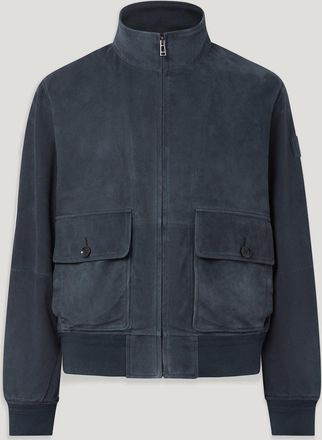 Belstaff Seaway Jacket Mens Flyweight Suede Dark Ink Size 2XL