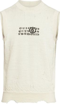 Maison Margiela Top smanicato con effetto vissuto - Toni neutri