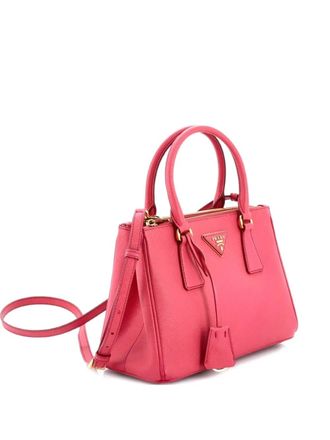 Prada Galleria Double Zip Saffiano Leather Small tote bag - Pink