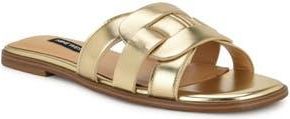 Nine West Glorie Slide Sandal in Gold at Nordstrom Rack, Size 8.5