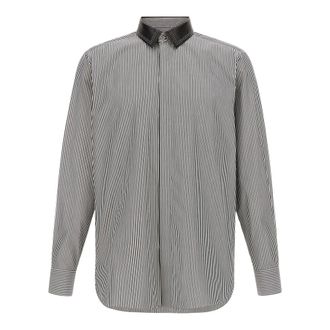 Tom Ford Camisa de Rayas con Cuello Desmontable - Shirts - Hombre - Multicolor - 2XL