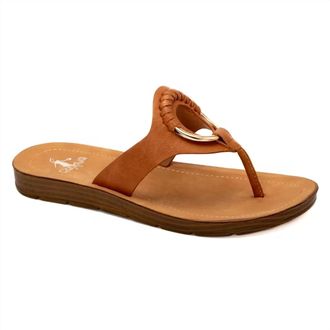 Corkys Footwear Womens Ring My Bell Slip On Sandal In Cognac