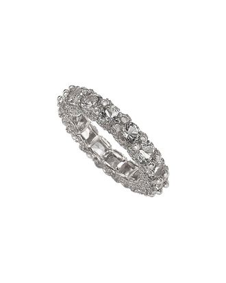 Suzy Levian Silver Cz Eternity Ring