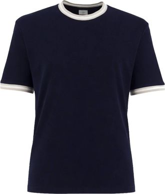Eleventy T-shirt met ronde hals - Heren - T-shirts - Blauw - 2XL - Tops