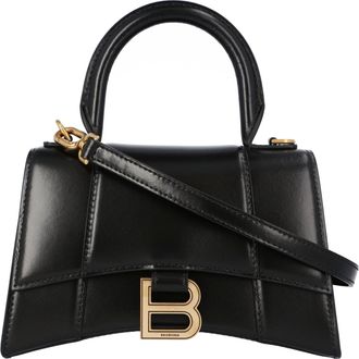 Balenciaga Womens Black Hourglass XS Handbag Calfskin - One Size