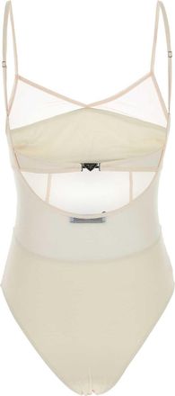 Prada Womens Light Pink Tulle Swimsuit Pesco Ea Pa Costumi Da Bagno Swimwear