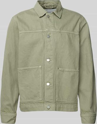 Armedangels Armedangels Regular Fit Hemdjacke mit aufgesetzten Taschen Modell EVAAN in Mint, Gr&ouml;&szlig;e L