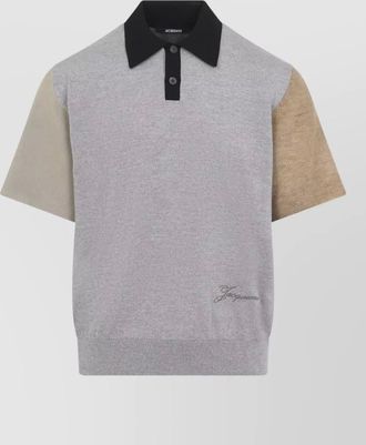Jacquemus merino wool paneled polo shirt
