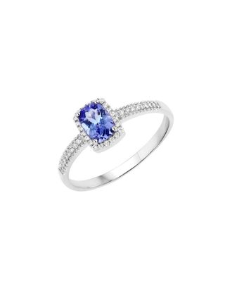 Diana M. Jewels Fine Jewelry 14K 0.63 Ct. Tw. Diamond & Tanzanite Ring