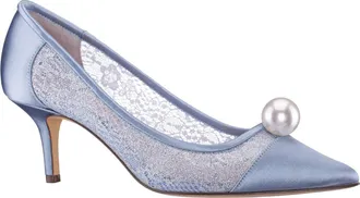 Nina Bence Pointed Cap Toe Pump in Icy Blue at Nordstrom, Size 8.5