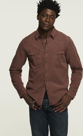 Lucky Brand Mens Long Sleeve Twill Masa Western Shirt