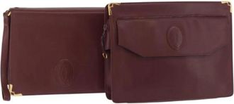 Cartier Pre-owned Leren Clutch - Dames - Vintage Clutch - Rood - ONE Size - Leer - Vintage