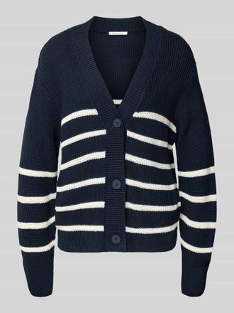 Tom Tailor Denim Regular Fit Strickjacke aus Baumwoll-Mix in Dunkelblau, Gr&ouml;&szlig;e L