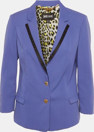 Just Cavalli Purple Crepe Tailored Blazer