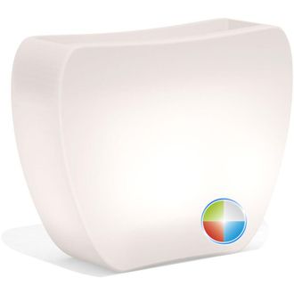 Monacis Monacis - Maceta De Resina Jardinera Luminosa L&aacute;mpara De Exterior 100x31x83x21 Cm Mod. Heart Led 100 Led Multicolor Con Bater&iacute;a Solar