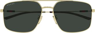 Gucci Sunglasses Gg2096 Sa 002 Gold/Green Men