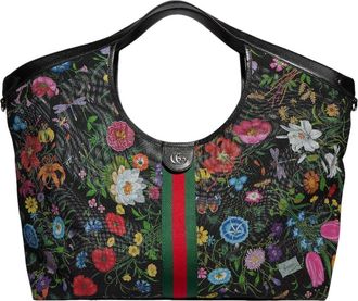 Gucci (WMNS) Gucci Giglio Flora Large Tote Bag Black Multicolor 853971-FAGDB-1053