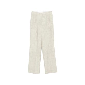 Berwich Broeken, Dames, Beige, XS, Wol, Simona Broek