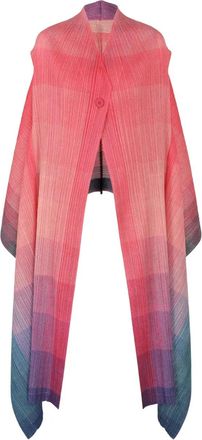 Pleats Please Issey Miyake Gilet con bottoni - Rosa