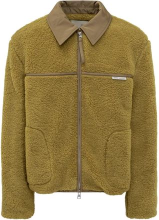 Ami Green Textured Shirt Collar Jacket
