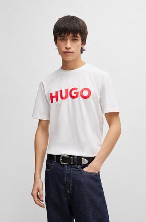 HUGO BOSS T-Shirt HUGO Dulivio, Herren, Gr. XXL, wei&szlig;100, Single Jersey, Obermaterial: 100% Baumwolle, unifarben, regular fit normal, Rundhals, abgesteppte Kant