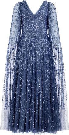 Needle & Thread Abito da sera con paillettes - Blu
