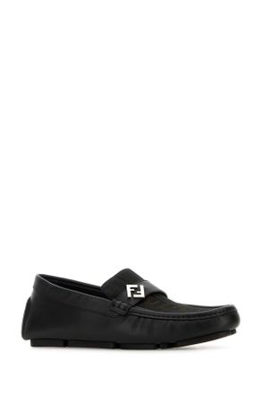 Fendi Mens Driver Tess.ff Sfumato+vitello Tabacneroneronero Mocassini Loafers